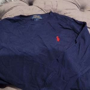 Boys Long Sleeve Polo - Blue